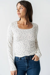 Archie Floral Top in Navy - FINAL SALE