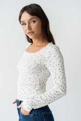 Archie Floral Top in Navy - FINAL SALE