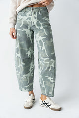 Maddison Camo Barrel Jeans - FINAL SALE