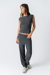 Jordanna Wide Leg Pants in Charcoal - FINAL SALE