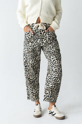 Jocelyn Barrel Jeans in Leopard - FINAL SALE