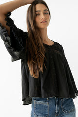 Kylee Lace Blouse in Black - FINAL SALE