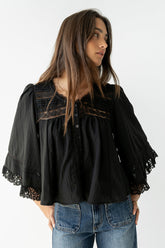Kylee Lace Blouse in Black - FINAL SALE
