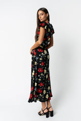 Jenna Floral Maxi Dress in Black - FINAL SALE