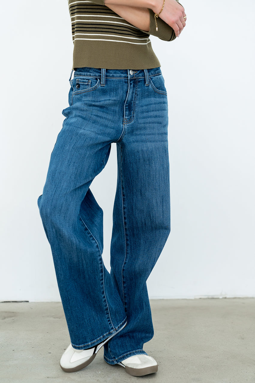 Terry Wide Leg Jeans - FINAL SALE