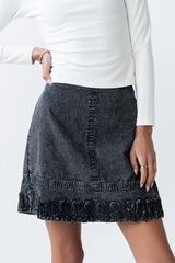 Jana Denim Skirt in Black
