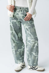 Maddison Camo Barrel Jeans - FINAL SALE