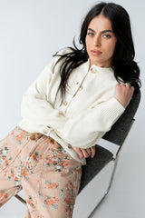 Kasen Knit Cardigan in Cream - FINAL SALE