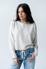 Kellie Contrast Sweater in Beige - FINAL SALE