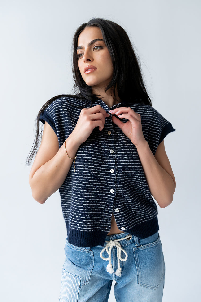 Clark Cardigan in Navy - FINAL SALE