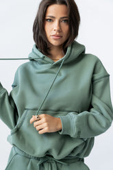 Mozie Contrast Sweatshirt in Teal - FINAL SALE