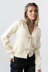Tonya Bow Sweater in Cream - FINAL SALE