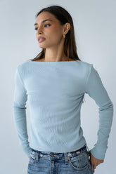 Becca Boatneck Top in Blue