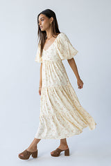 Amy Floral Maxi Dress in Yellow - FINAL SALE