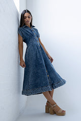Annie Denim Midi Dress - FINAL SALE