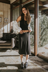Jordyn Polka Dot Skirt in Black - FINAL SALE