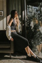 Jordyn Polka Dot Skirt in Black - FINAL SALE