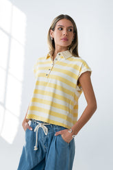 Larene Collared Striped Tank - FINAL SALE