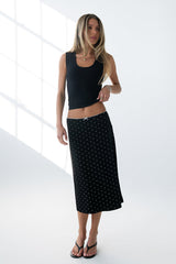Jordyn Polka Dot Skirt in Black - FINAL SALE