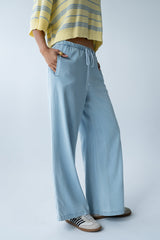 Banks Wide Leg Pants in Light Wash - FINAL SALE
