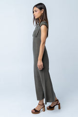 Tammy Embroidered Maxi Dress in Olive - FINAL SALE