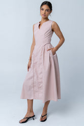 Jaynie Midi Dress in Rose - FINAL SALE
