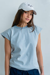 Vinnie Muscle Tee in Blue - FINAL SALE