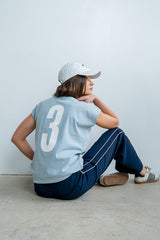 Vinnie Muscle Tee in Blue - FINAL SALE