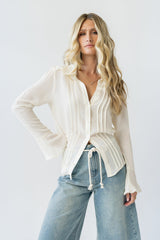 Margot Sheer Button Up - FINAL SALE