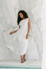 Nora Midi Dress in Ivory - FINAL SALE