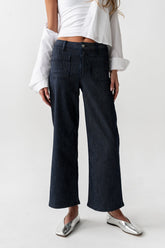 Ariana Striped Wide Leg Jeans