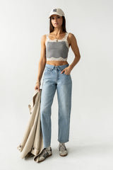 Karina Folded Straight Leg Jeans - FINAL SALE