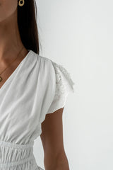Kadie Embroidered Blouse in White