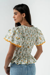 Rusty Smocked Blouse - FINAL SALE