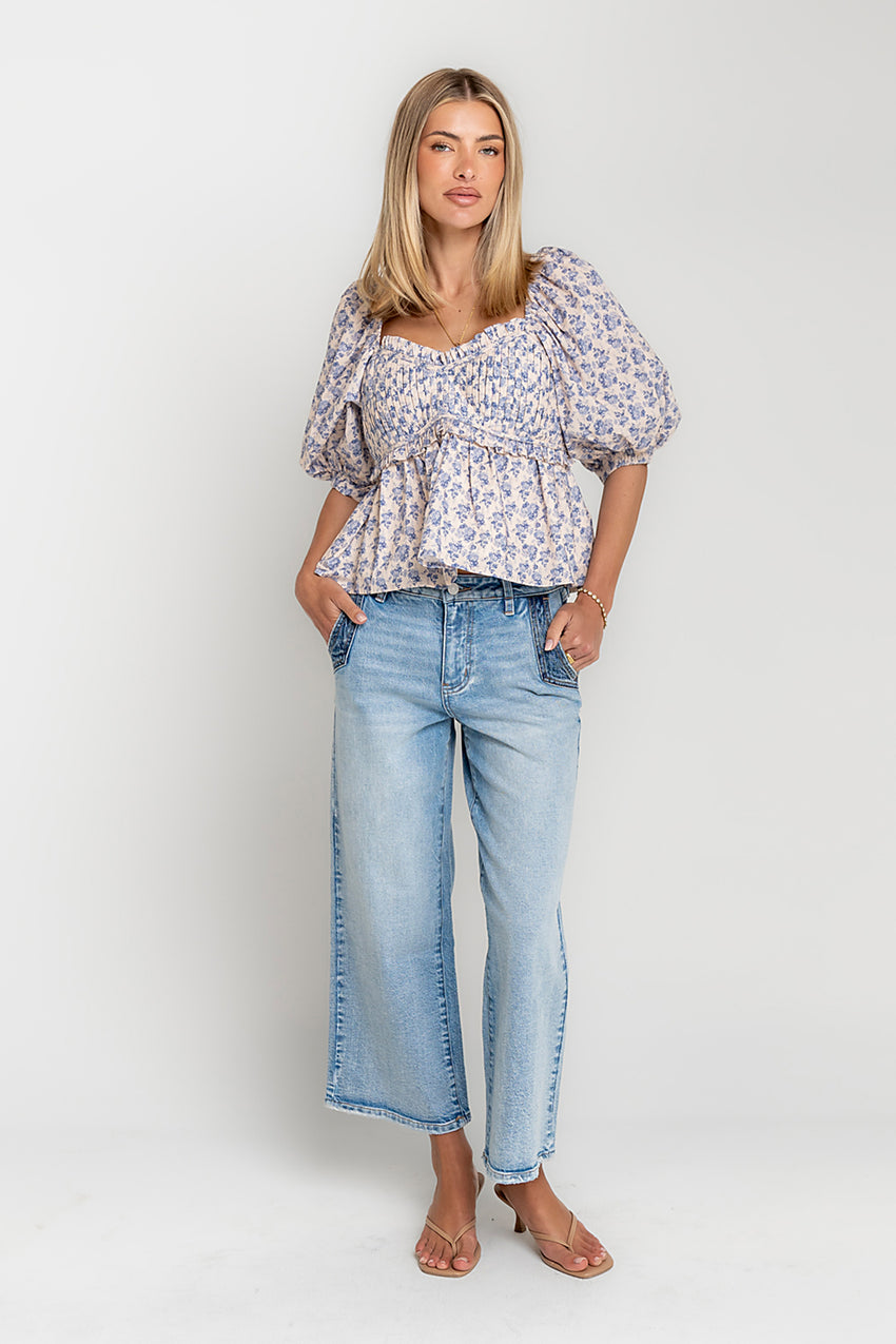 Corina Cropped Wide Leg Jeans - FINAL SALE