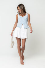 Jenny Pleated Shorts in Ivory - FINAL SALE