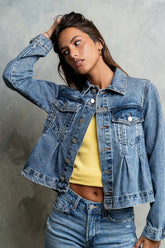 Riley Peplum Denim Jacket