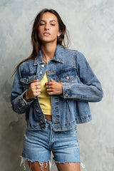 Riley Peplum Denim Jacket