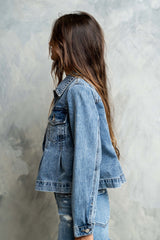 Riley Peplum Denim Jacket
