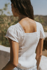 Lennon Lace Trim Blouse - FINAL SALE