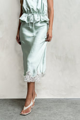 Saige Satin Midi Skirt - FINAL SALE