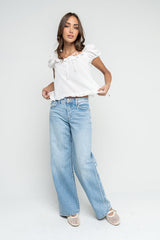 Gracey Ruffle Blouse in White