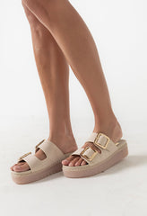 Jacinta Platform Sandal in Ecru