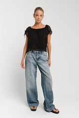 Rynlee Polka Dot Blouse in Black