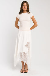 Asher Ribbed Top in Cream