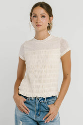 Marko Lace Top in Cream