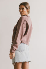 Leander Knit Sweater in Mauve - FINAL SALE