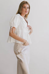 Bea Collared Peplum Blouse - FINAL SALE