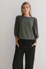 Nadine Blouse in Olive - FINAL SALE