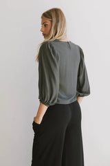 Nadine Blouse in Olive - FINAL SALE